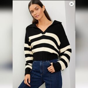 Ciao Lucia Venezia Black Stripe Sweater Size S